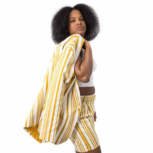 Short Bignone She Caribea S Rayé jaune